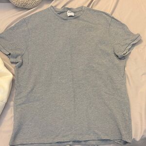 Zara Heather Gray Short Sleeve Tee